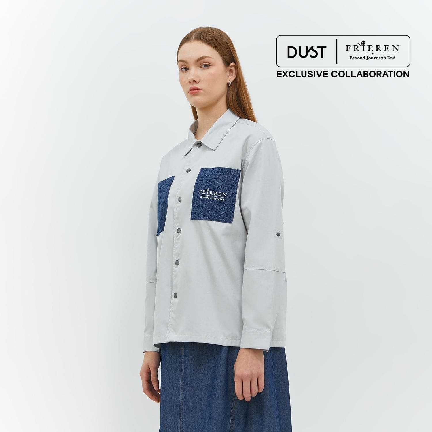 DUST Shirt Jacket Unisex Frieren TENCEL™ Abu (D.6202-U)
