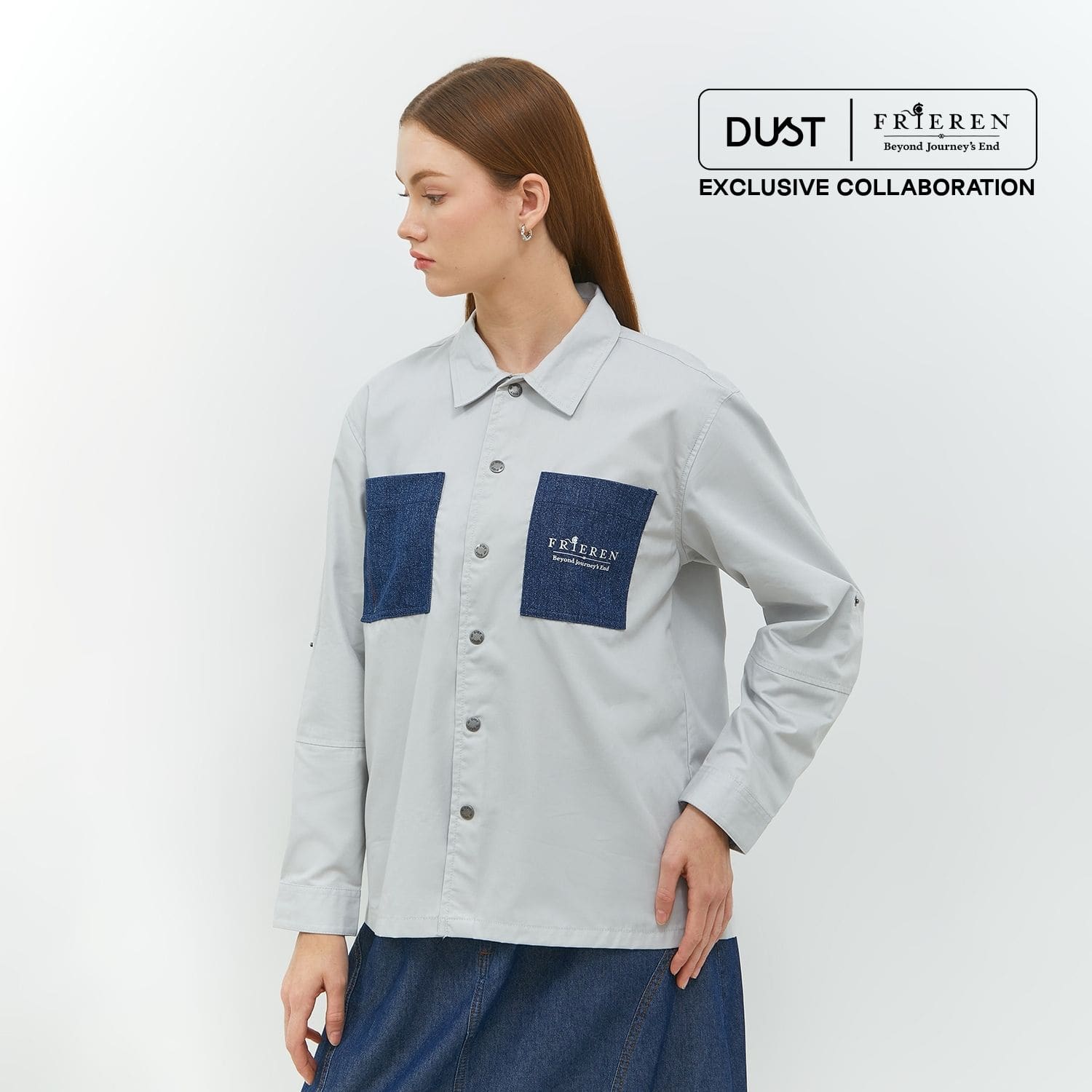 DUST Shirt Jacket Unisex Frieren TENCEL™ Abu (D.6202-U)