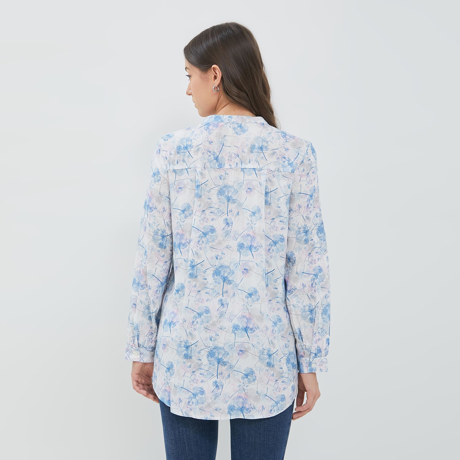 DUST Blouse Narva Abstrak Biru ECOVERO™ Comfease (D.116547)