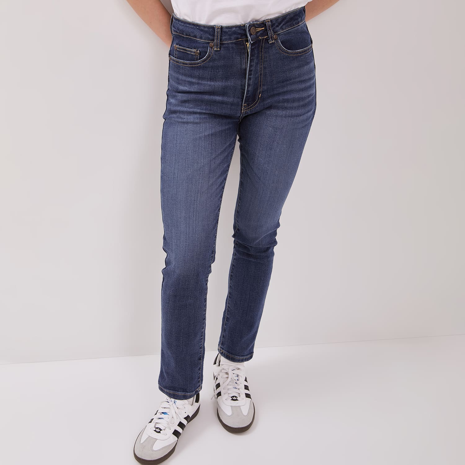 DUST Celana High Rise Skinny Jeans Sandita Biru (D. 3635-HR)