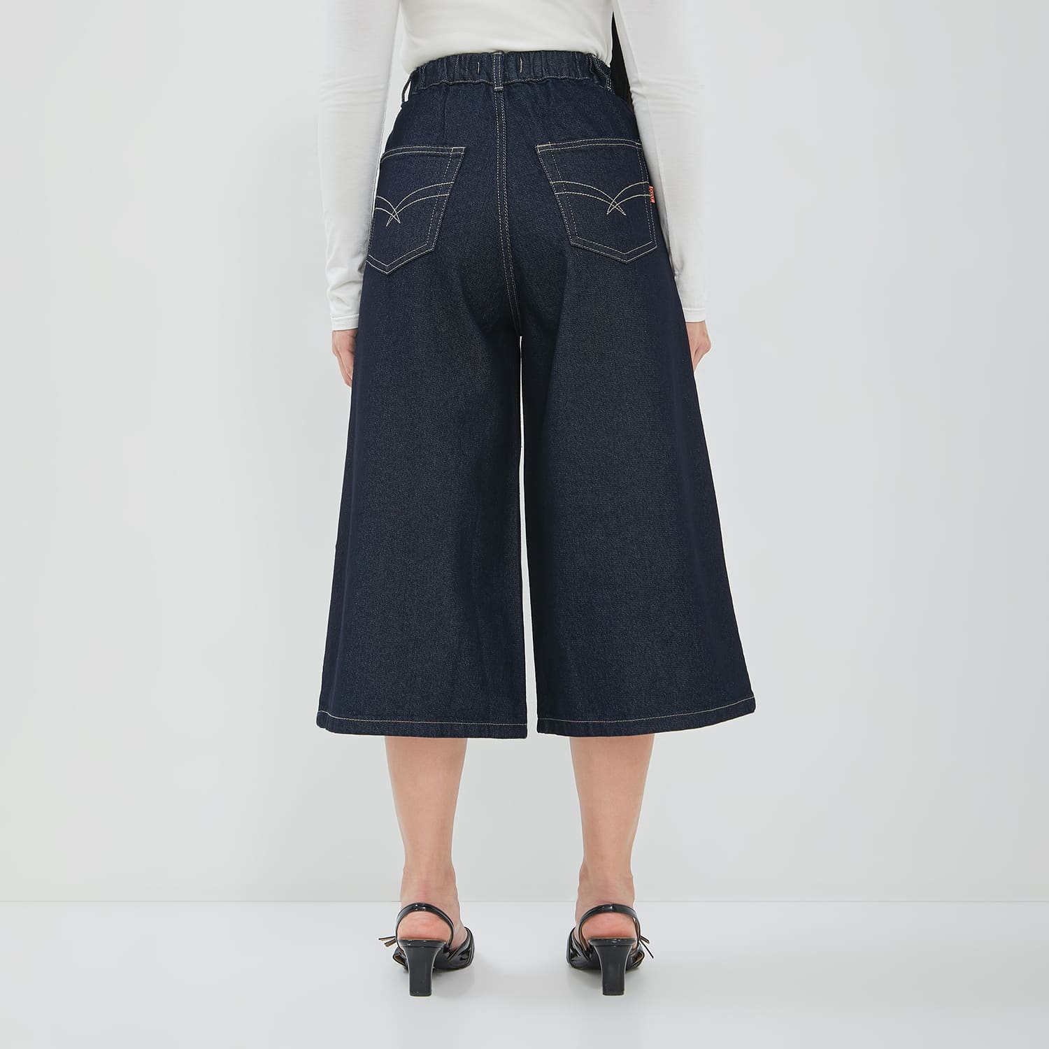 DUST Celana Baggy Jorts Denim Narumi Dark Blue (D.3228)