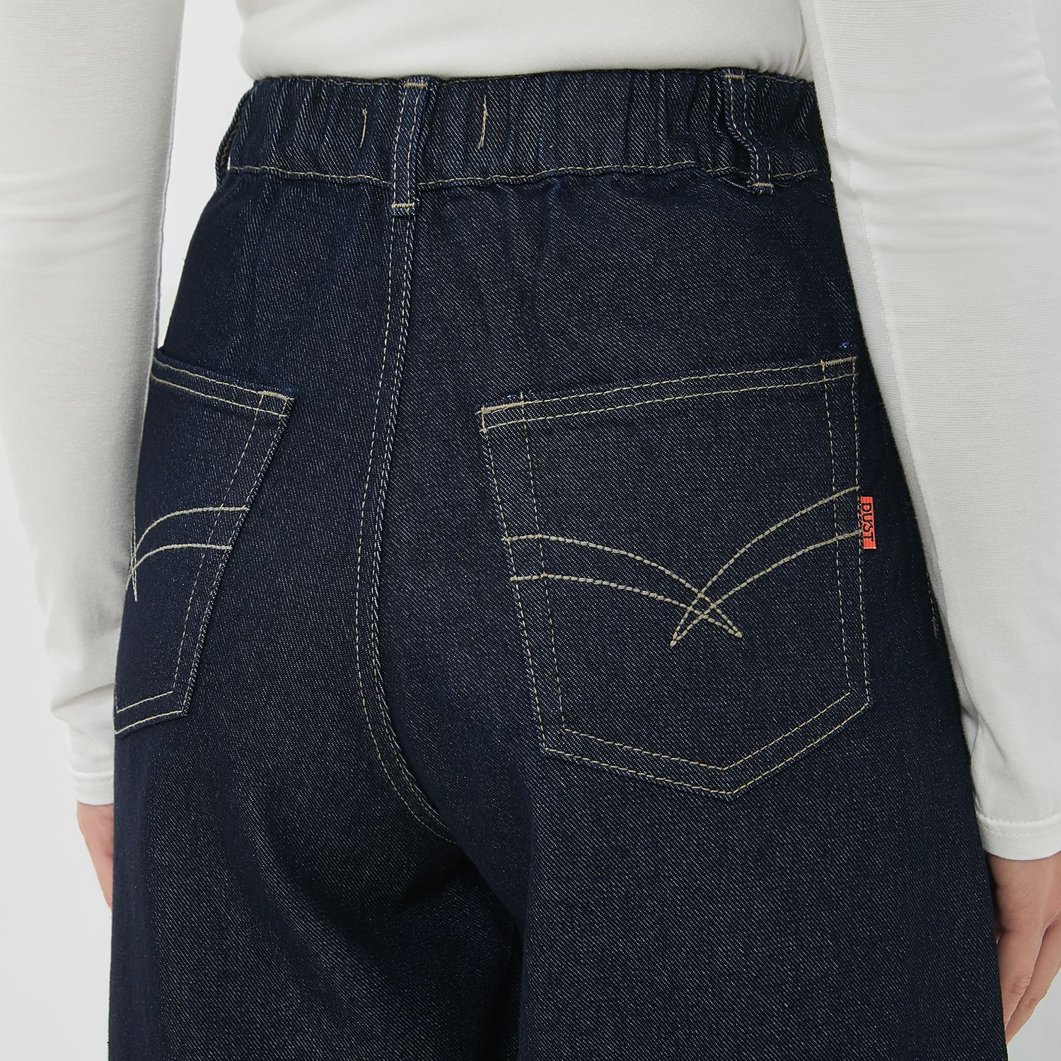 DUST Celana Baggy Jorts Denim Narumi Dark Blue (D.3228)