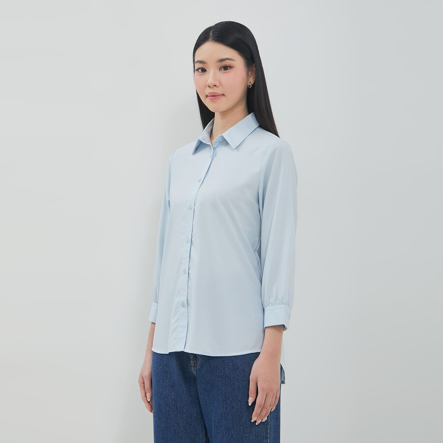 DUST Kemeja 7/8 Avira Light Blue (D.13221) 