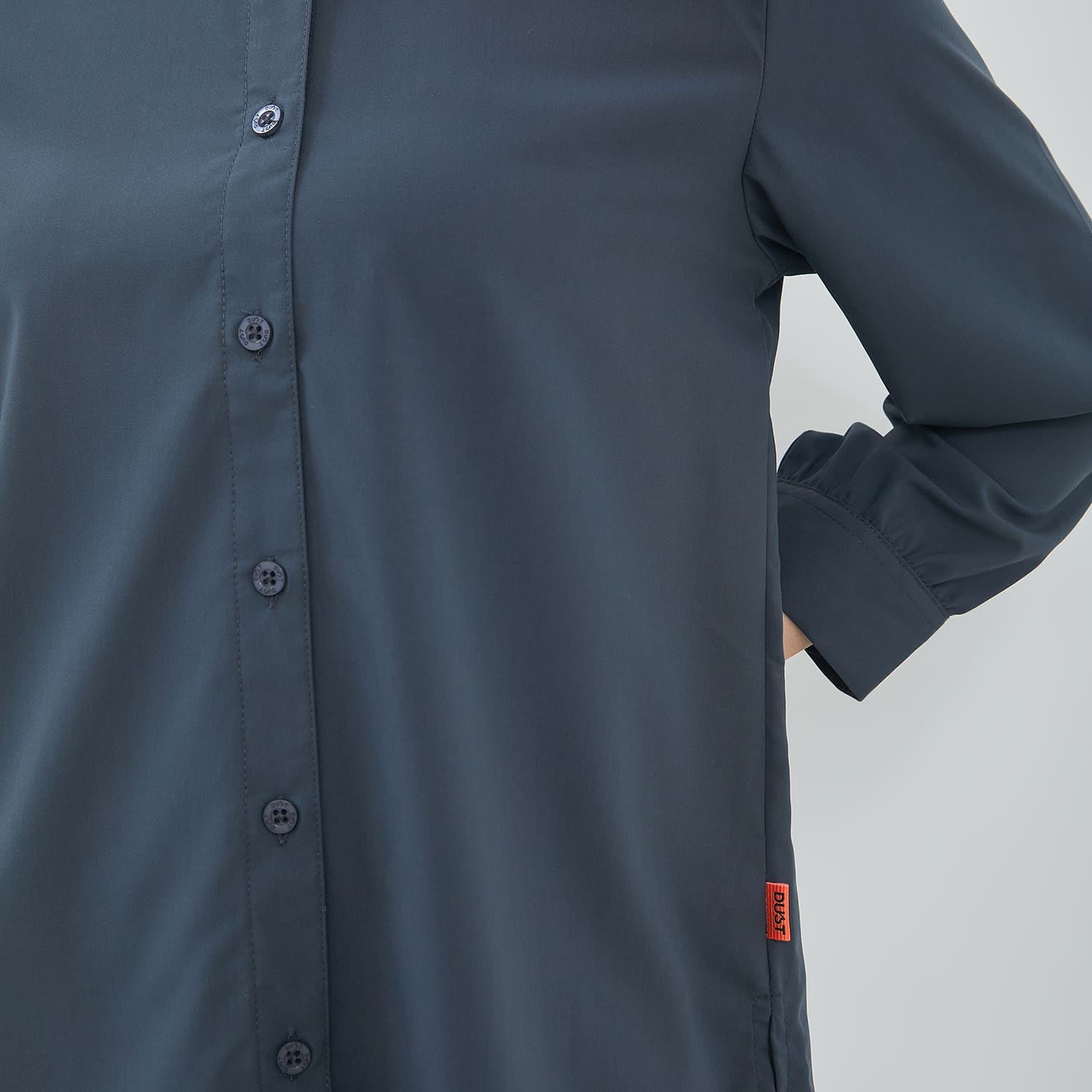 DUST Kemeja 7/8 Avira Dark Grey (D.13220)