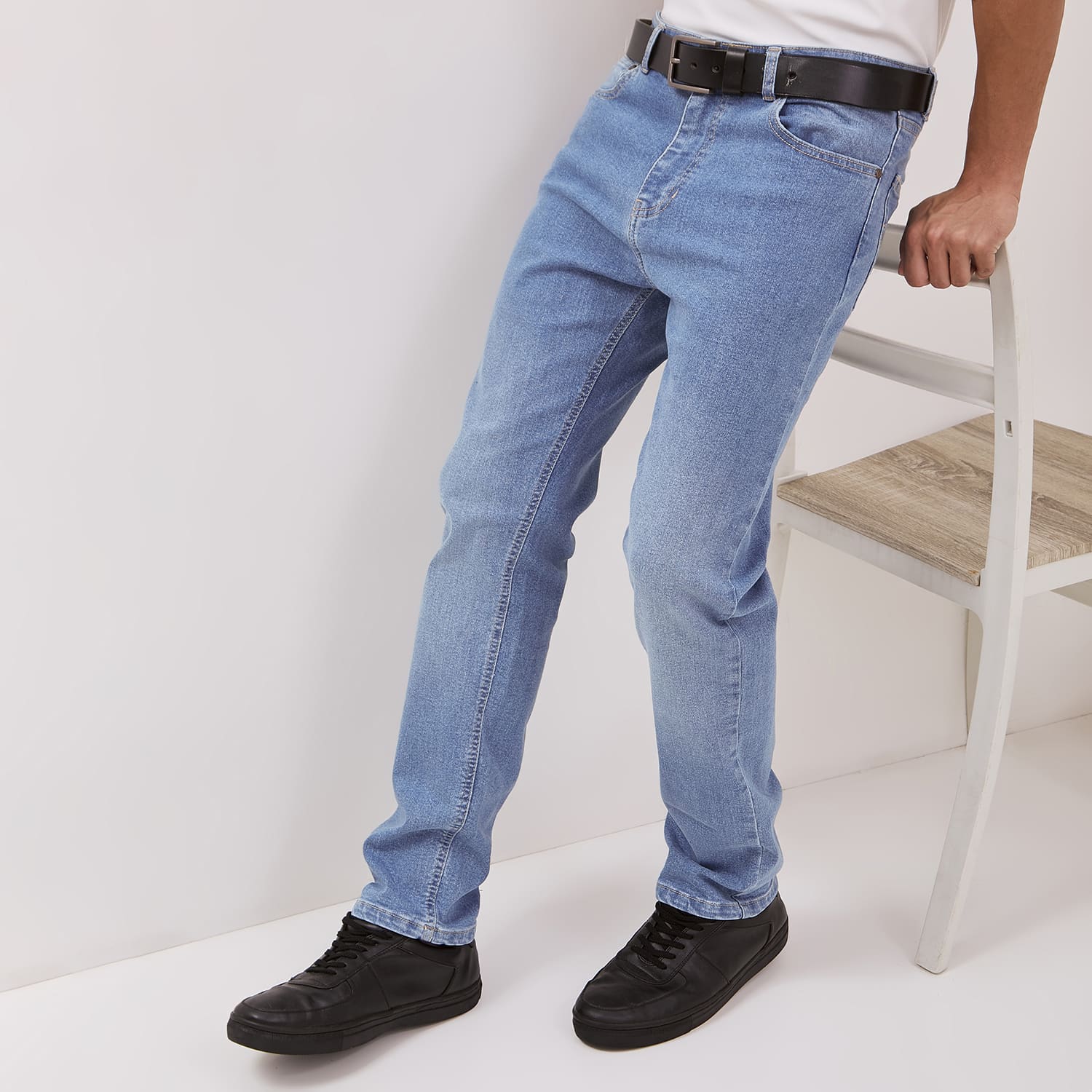DUST Celana Straight Jeans Baril Light Blue (DM.3107)
