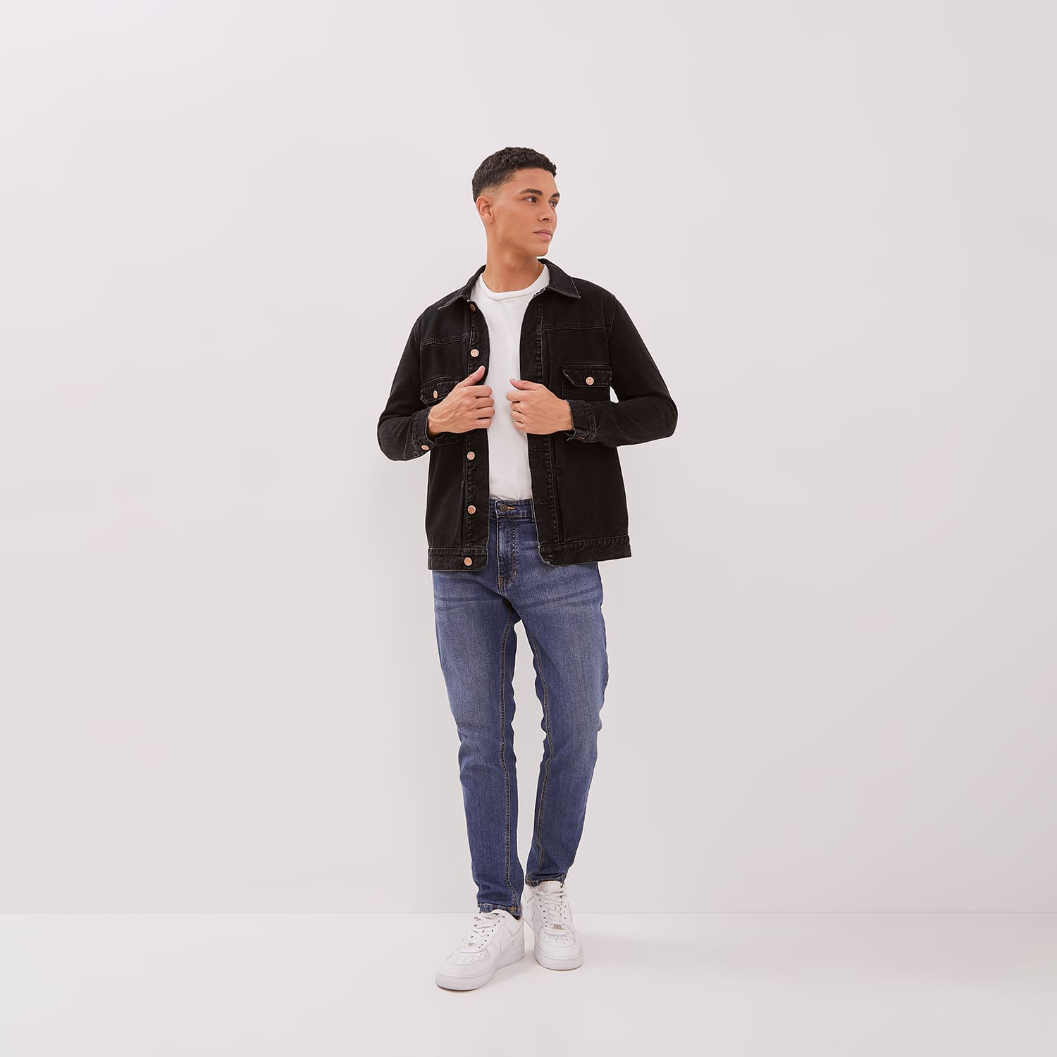 DUST Jaket Denim Shaka Hitam (DM.6115)