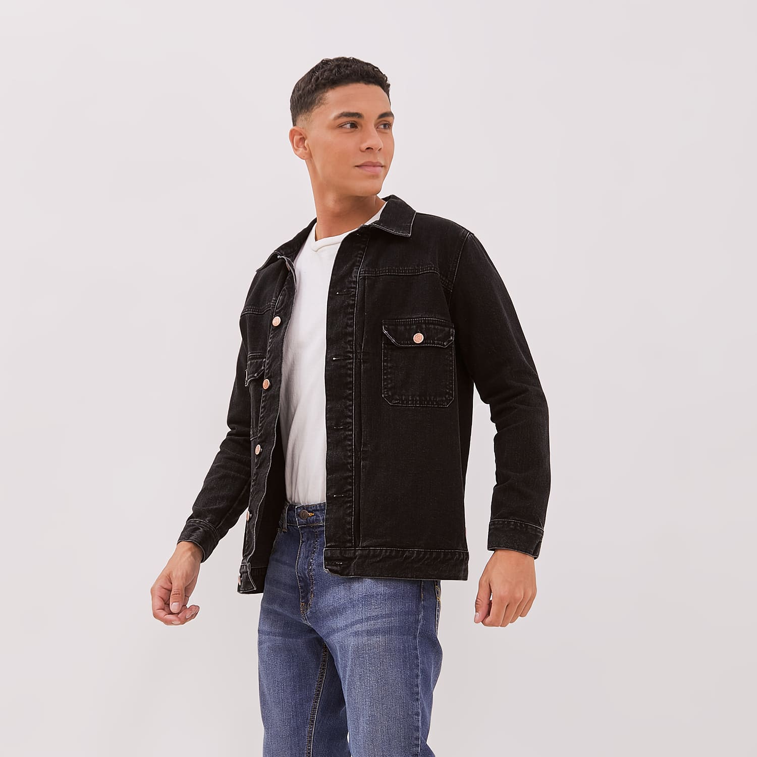 DUST Jaket Denim Shaka Hitam (DM.6115)