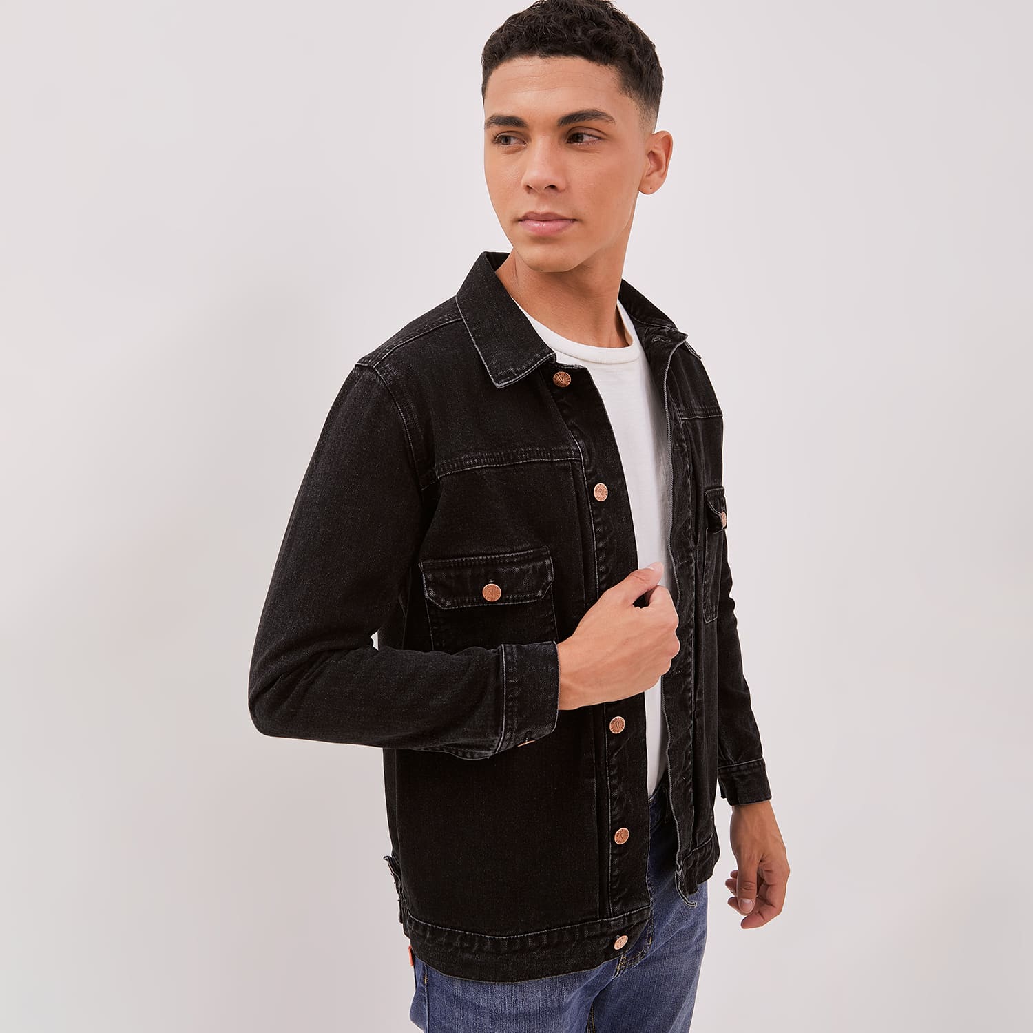 DUST Jaket Denim Shaka Hitam (DM.6115)
