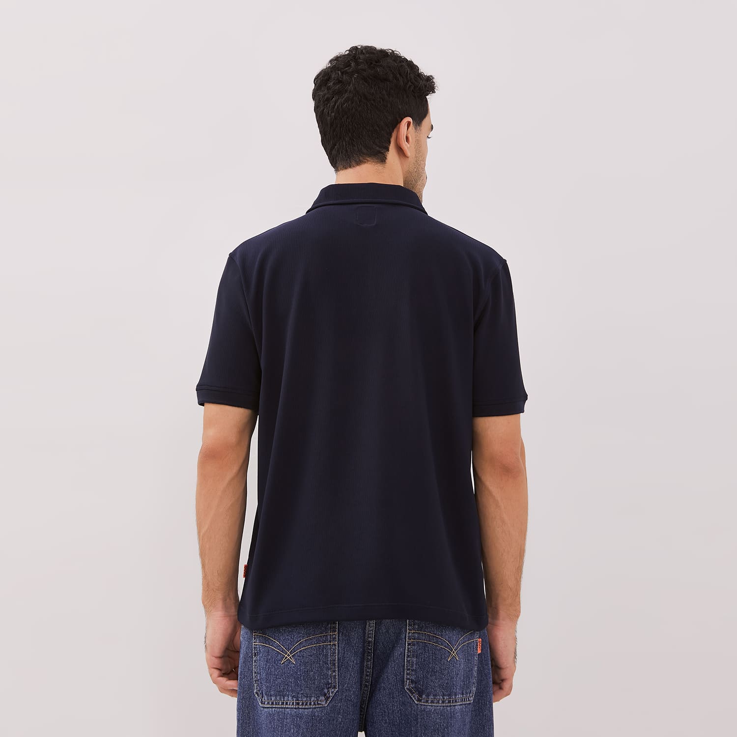 DUST Kaos Polo Bian Navy (DM.7613)
