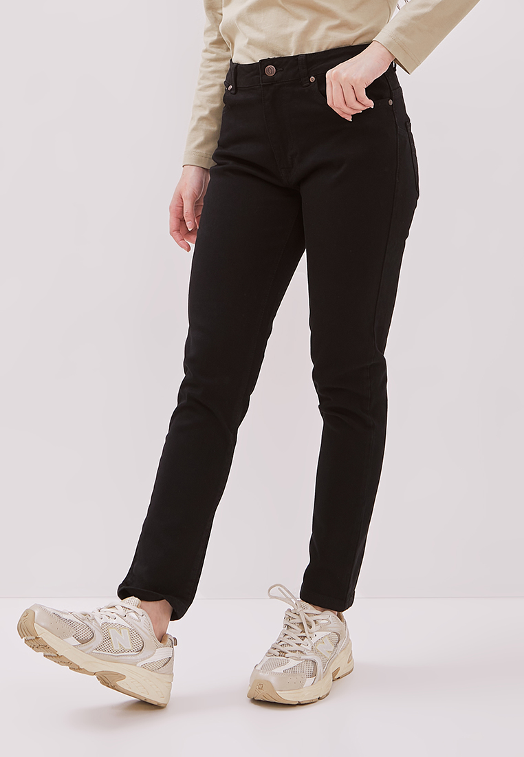 DUST Celana High Rise Skinny Jeans Sandita All Black Comfease (D. 3632-HR)