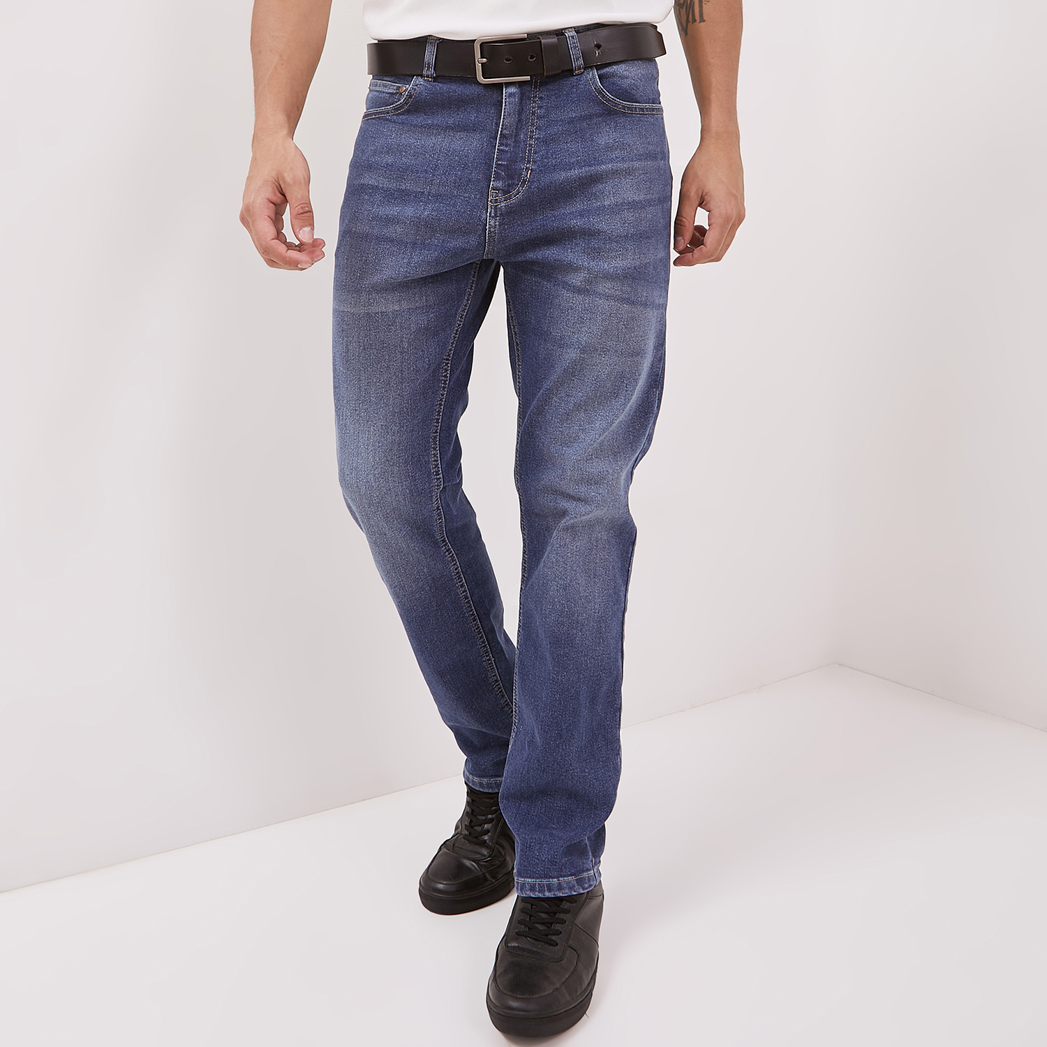 DUST Celana Straight Jeans Baril Blue (DM.3105)