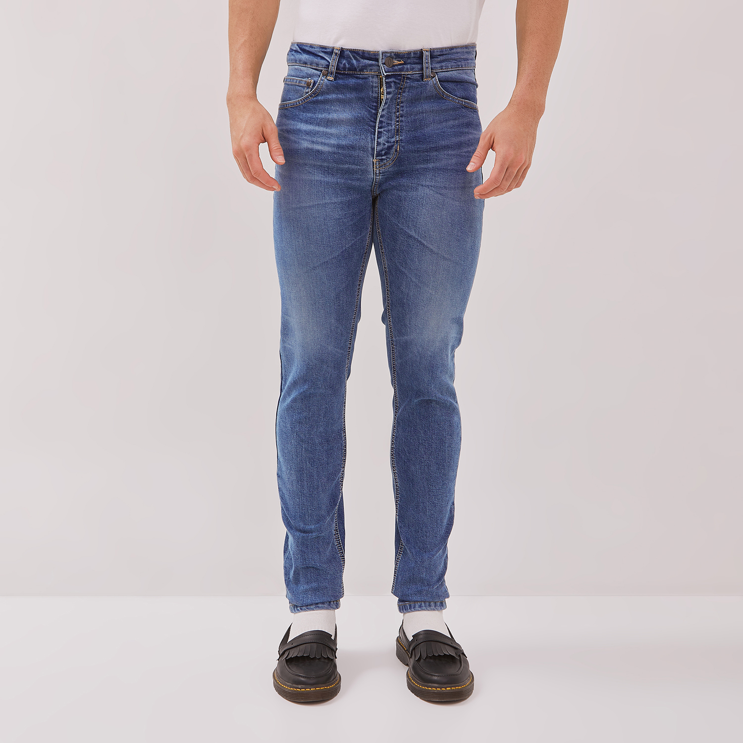 DUST Celana Slim Jeans Dinata Medium Light Blue (DM.3726)