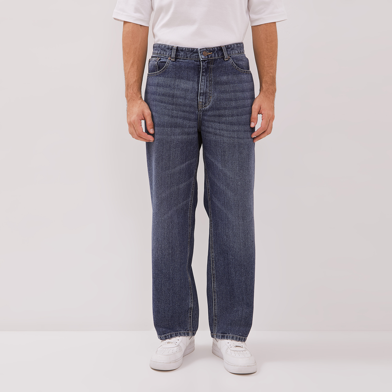 DUST Celana High Loose Jeans Ananta Biru Comfease (DM.3901)