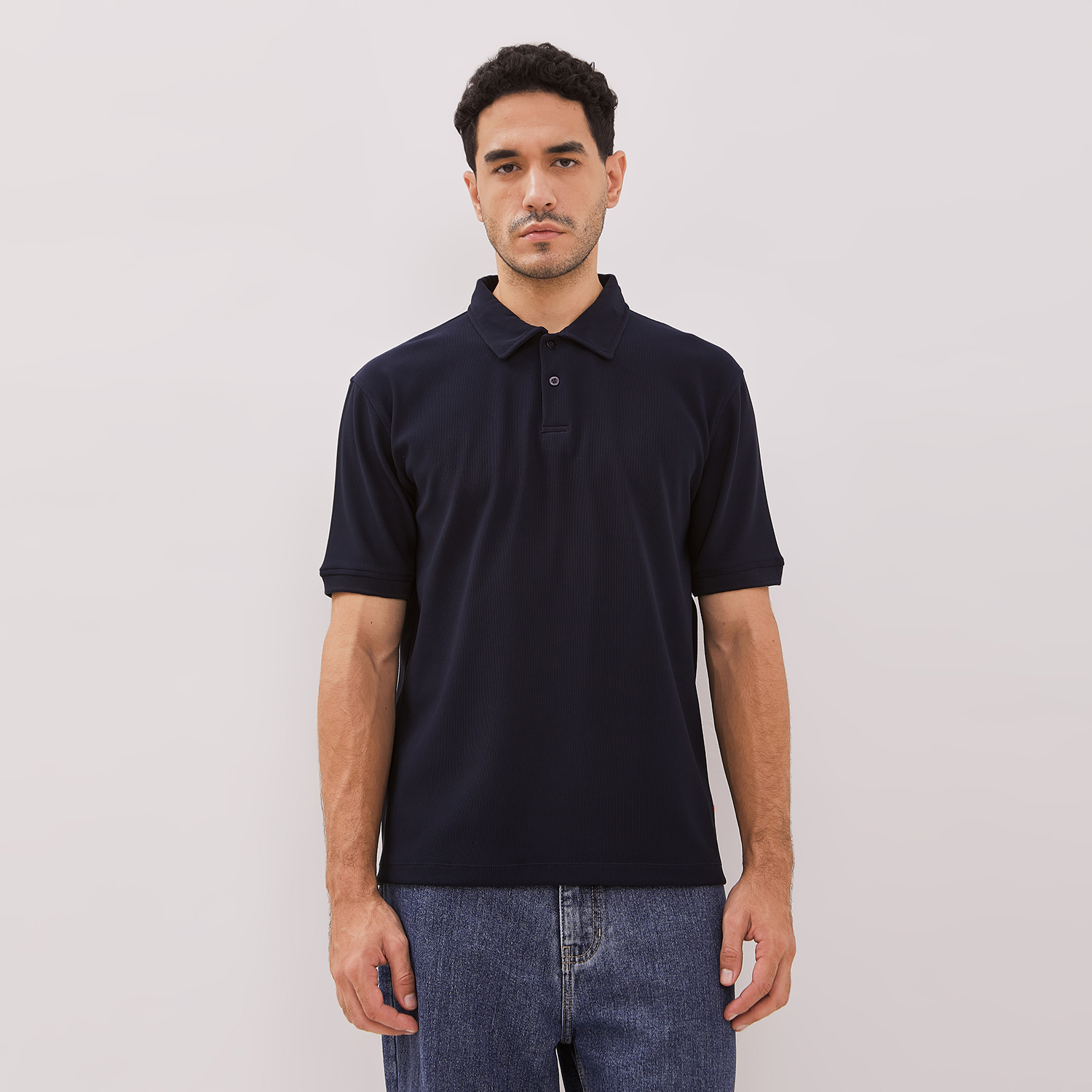 DUST Kaos Polo Bian Navy (DM.7613)